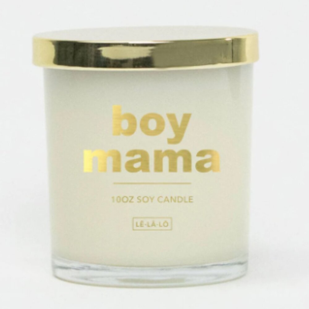 Le La Lo Glass Gold Lidded Candle - Boy Mama